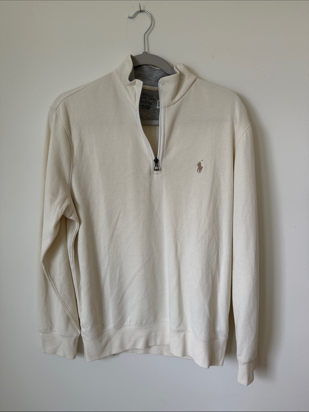 Polo by Ralph Lauren Men’s Cream Half-Zip Sweater